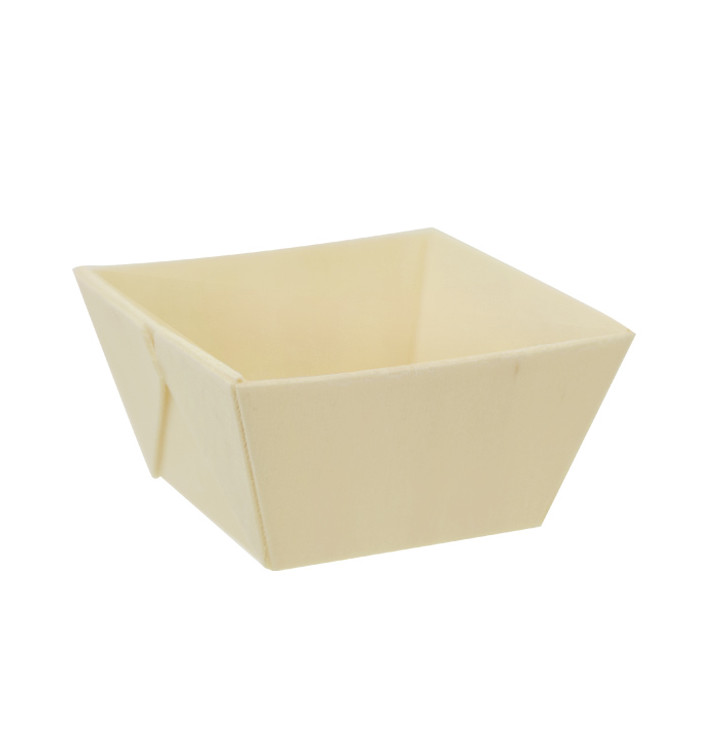 Houten Vierkant Proefglas 65ml (24 Stuks) Houten Vierkant Proefglas 65ml (24 Stuks)