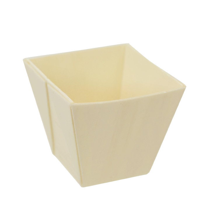 Houten Vierkant Proefglas 60ml (24 Stuks) Houten Vierkant Proefglas 60ml (24 Stuks)