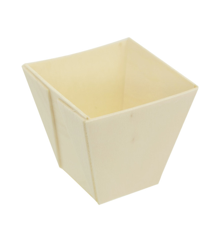 Houten Vierkant Proefglas 50ml (24 Stuks) Houten Vierkant Proefglas 50ml (24 Stuks)