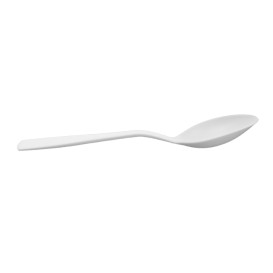 Herbruikbare lepel CPLA Wit 10cm (50 Stuks)