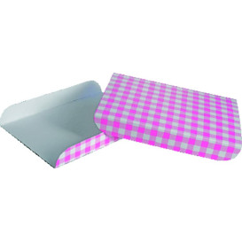 Papieren dienblad voor wafel roze 15x13cm (2000 stuks)