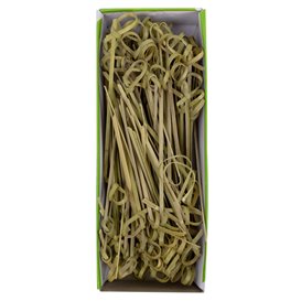 Bamboe vleespennen met knoop Design Naturel groen 10cm (1.200 stuks)