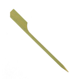 Bamboe vleespennen Golf Design Naturel groen 9cm (2.500 stuks)