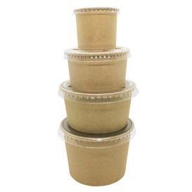 Kartonnen Kraft Pot voor sauzen 30ml Ø4,3cm (50 Stuks)