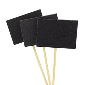 Bamboe vleespennen met Leisteen 9cm (100 stuks) 