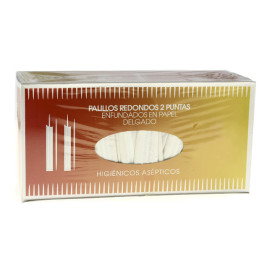 Houten tandenstoker 2 Tips Papieren verpakt 6,5cm (5 stuks)