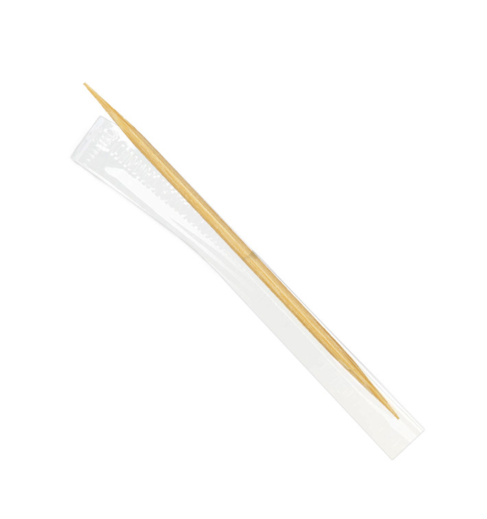Houten tandenstoker 2 Tips Film verpakt 6,5cm (5 stuks) Houten tandenstoker 2 Tips Film verpakt 6,5cm (5 stuks)