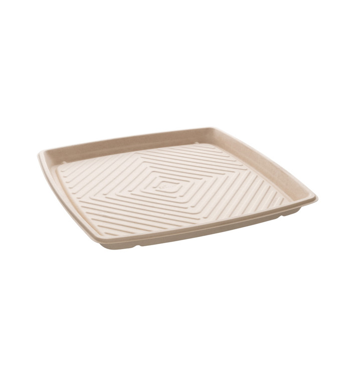 Dienblad Suikerriet Vierkant Naturel 40x40cm (5 stuks) Dienblad Suikerriet Vierkant Naturel 40x40cm (5 stuks)