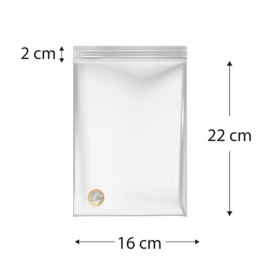 Plastic zak met rits drukknoopsluiting 16x22cm G-200 (100 stuks) 