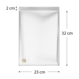 Plastic zak met rits drukknoopsluiting 23x32cm G-200 (1000 stuks)