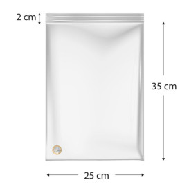 Plastic zak met rits drukknoopsluiting 25x35cm G-200 (1000 stuks)