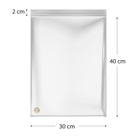 Plastic zak met rits drukknoopsluiting 30x40cm G-200 (1000 stuks)