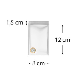 Plastic zak met rits drukknoopsluiting 8x12cm G-300 (100 stuks)