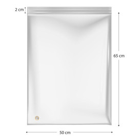 Plastic zak met rits drukknoopsluiting 50x65cm G-300 (50 stuks)