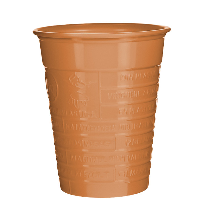 Plastic PS beker oranje 200ml Ø7cm (1.500 stuks) Plastic PS beker oranje 200ml Ø7cm (1.500 stuks)