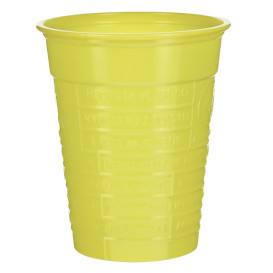 Plastic PS beker geel 200ml Ø7cm (1.500 stuks)