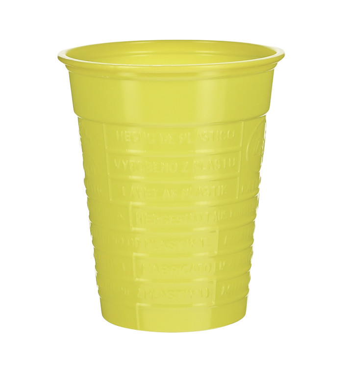 Plastic PS beker geel 200ml Ø7cm (1.500 stuks) Plastic PS beker geel 200ml Ø7cm (1.500 stuks)