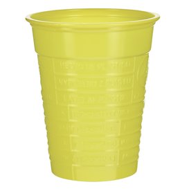 Plastic PS beker geel 200ml Ø7cm (50 stuks) 