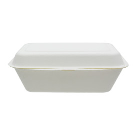 Suikerriet Gescharnierd Container "Menu Box" wit 180x125x70mm (50 stuks) 