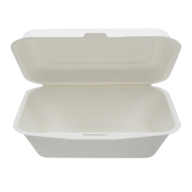 Suikerriet Gescharnierd Container "Menu Box" wit 180x125x70mm (50 stuks) 