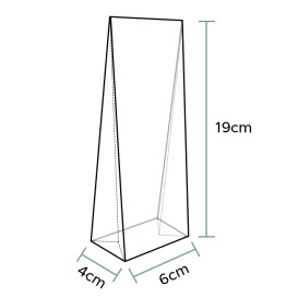 Plastic zak Vierkant bodem 6x19+4cm G-160 (1000 stuks)