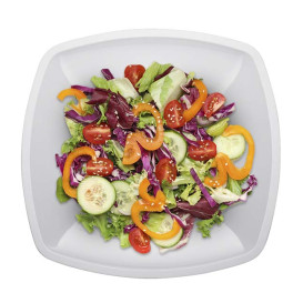 Herbruikbare harde bord Plat wit Vierkant PP 23cm (25 stuks) 