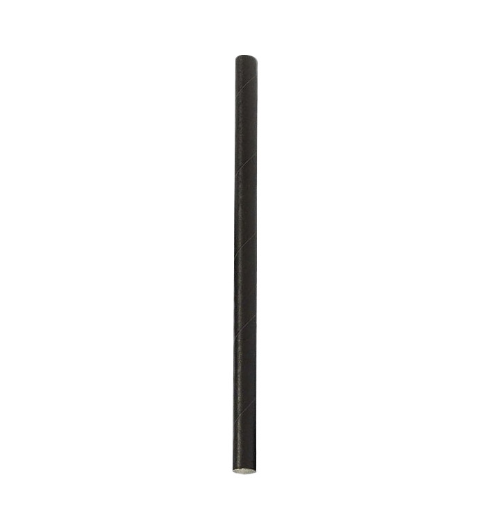 Papieren rechte rietjes Zwart Ø0,6cm 14cm (6.000 stuks) Papieren rechte rietjes Zwart Ø0,6cm 14cm (6.000 stuks)