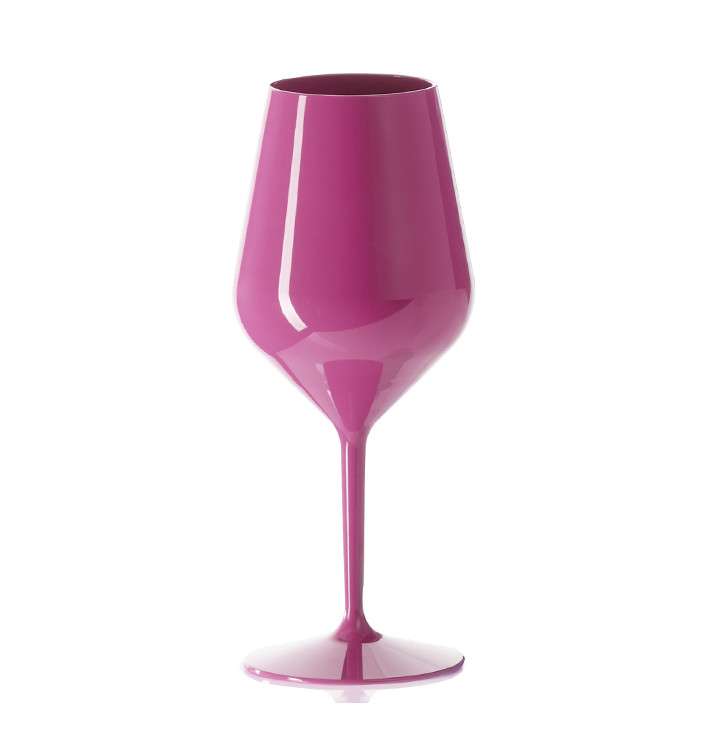 Herbruikbaar glas Wijn Tritan Roze 470ml (1 Stuk) Herbruikbaar glas Wijn Tritan Roze 470ml (1 Stuk)