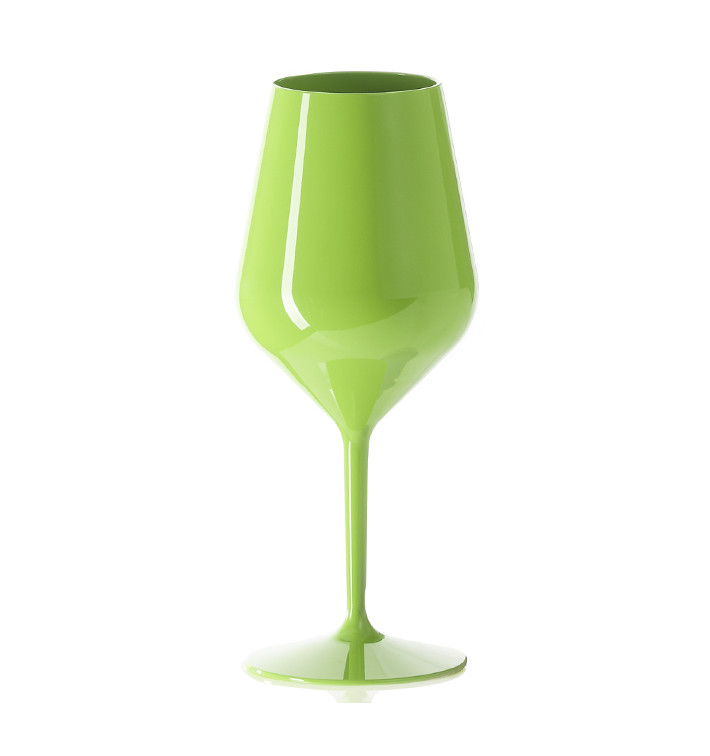 Herbruikbaar glas Wijn Tritan Groen 470ml (1 Stuk) Herbruikbaar glas Wijn Tritan Groen 470ml (1 Stuk)