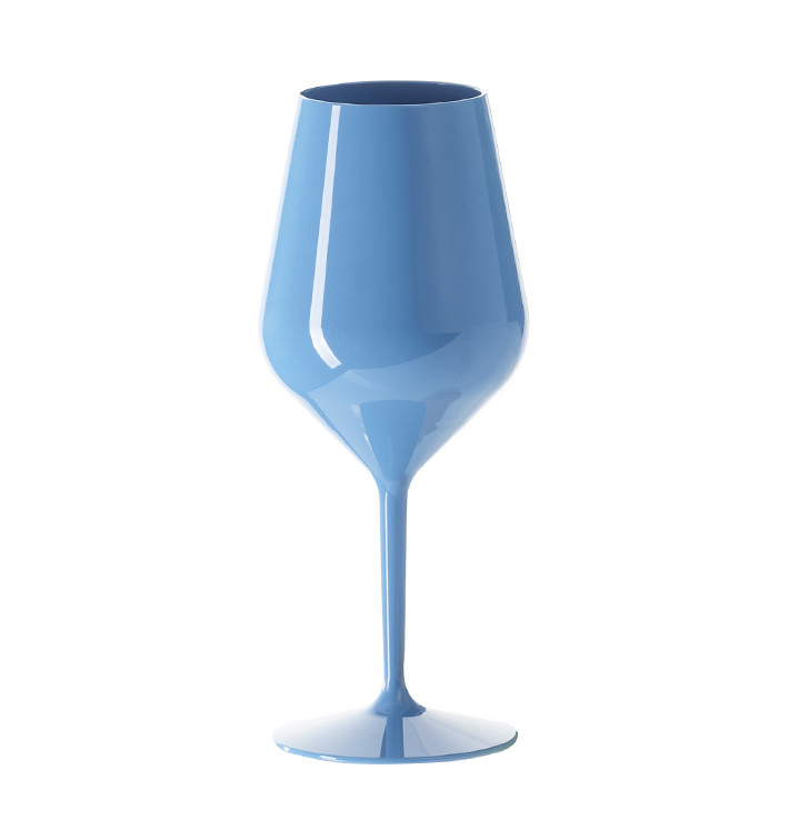 Herbruikbaar glas Wijn Tritan Blauw 470ml (6 Stuks) Herbruikbaar glas Wijn Tritan Blauw 470ml (6 Stuks)