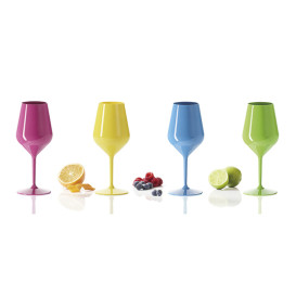 Herbruikbaar glas Wijn Tritan Groen 470ml (6 Stuks)