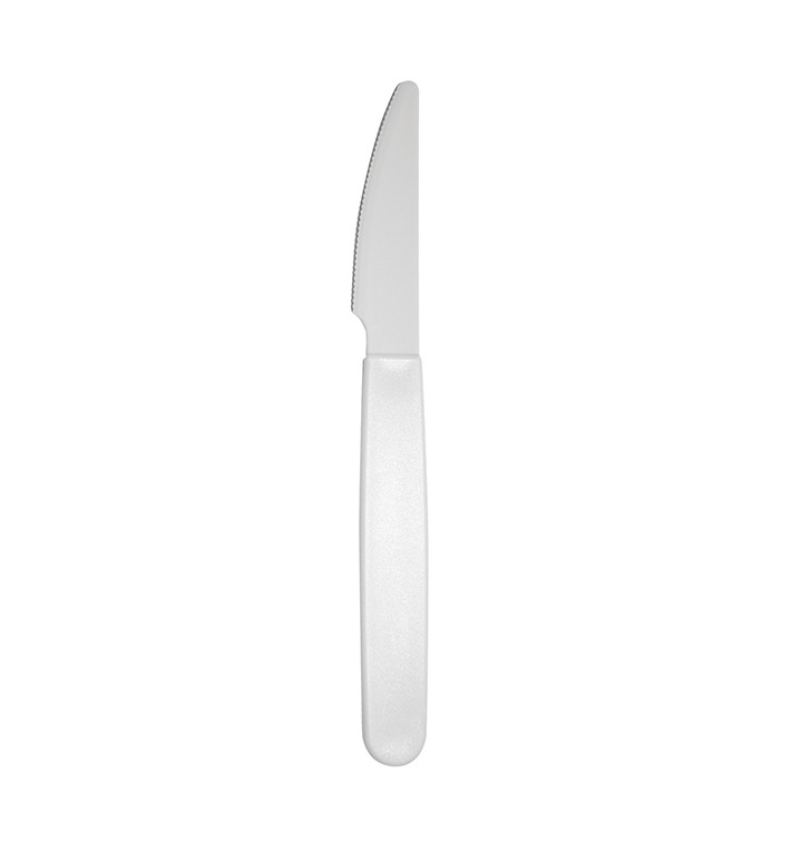 Herbruikbaar Duurzaam Mes PP 18,5cm Wit (6 Stuks) Herbruikbaar Duurzaam Mes PP 18,5cm Wit (6 Stuks)