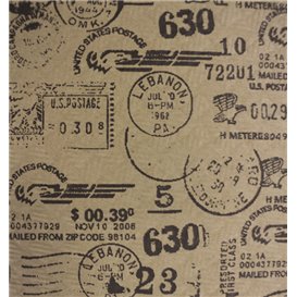 Voorgesneden Papieren Tafelkleed 1x1m Kraft "PostCard" 40g/m² (400 Stuks)