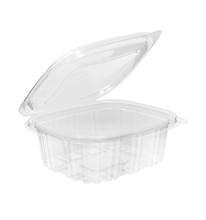 Plastic scharnierende Deli-Container OPS 250ml (700 stuks) Plastic scharnierende Deli-Container OPS 250ml (700 stuks)