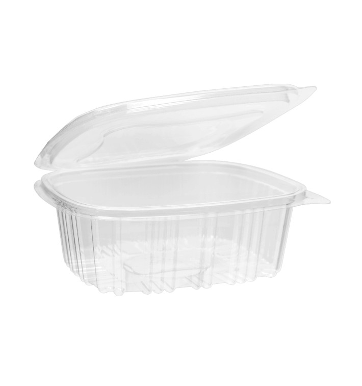 Plastic scharnierende Deli-Container OPS 500ml (50 stuks) Plastic scharnierende Deli-Container OPS 500ml (50 stuks)