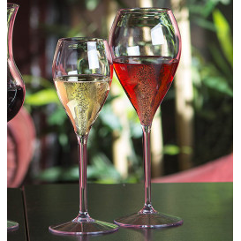 Plastic herbruikbaar glas Champagne "Tritan" transp. 160ml (6 stuks)