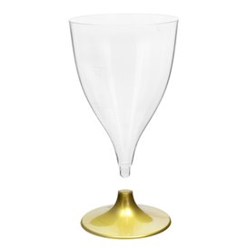 Plastic stamglas wijn goud 200ml 2P (400 stuks)