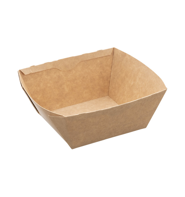 Kraft Rechthoekige Saladebak 500ml 15x12x6cm (400 Stuks) Kraft Rechthoekige Saladebak 500ml 15x12x6cm (400 Stuks)