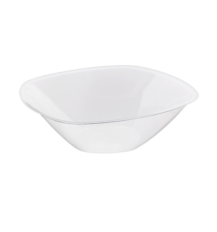Plastic Kom PS Kristal Hard "Vierkant" 1250ml Ø21cm (3 stuks) Plastic Kom PS Kristal Hard "Vierkant" 1250ml Ø21cm (3 stuks)