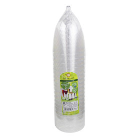 Plastic stamglas wijn limoengroen verwijderbare stam 300ml (200 stuks)