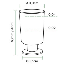Plastic stamglas Liquof 40ml (1.400 stuks)