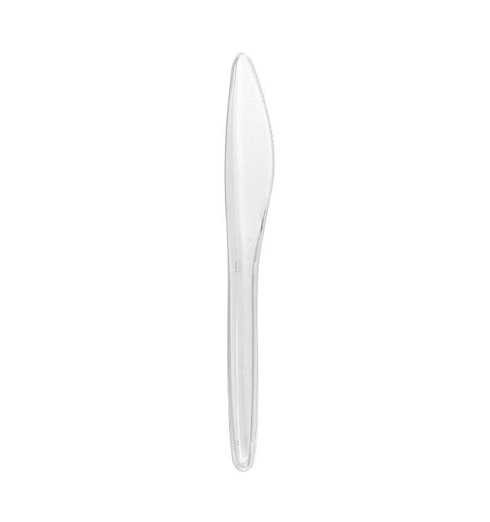 Plastic PS mes "Luxe" transparant 17,5cm (100 stuks) Plastic PS mes "Luxe" transparant 17,5cm (100 stuks)