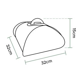 Papieren kraft cake doosje 32x32x24cm (25 stuks)