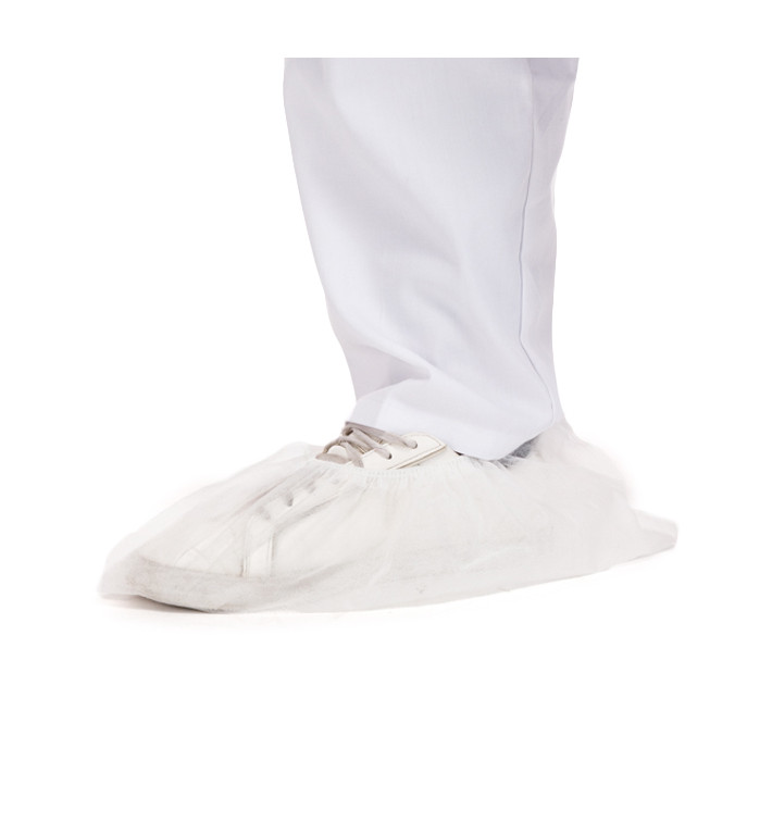 Wegwerp plastic schoen omhulsel PP wit (100 stuks) Wegwerp plastic schoen omhulsel PP wit (100 stuks)