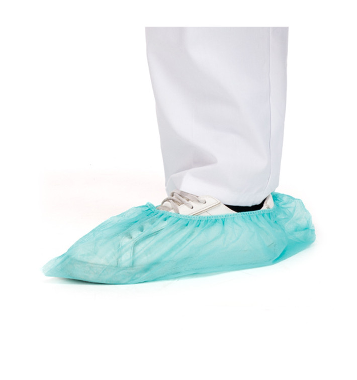 Wegwerp plastic schoen omhulsel PP groen (100 stuks) Wegwerp plastic schoen omhulsel PP groen (100 stuks)