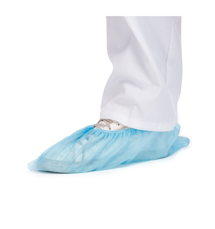 Wegwerp plastic schoen omhulsel PP blauw (100 stuks) Wegwerp plastic schoen omhulsel PP blauw (100 stuks)