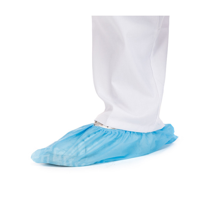 Wegwerp plastic schoen omhulsel "TST" Anti-Slip blauw (100 stuks) Wegwerp plastic schoen omhulsel "TST" Anti-Slip blauw (100 stuks)