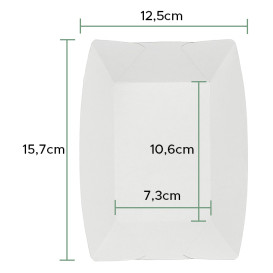 Kartonnen Snackbakjes kraft 350ml 10,6x7,3x4,5cm (25 stuks) 