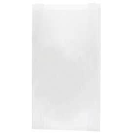 Papieren voedsel zak wit 14+7x24cm (200 stuks) 
