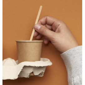 Houten koffie roerstaafje Naturel 17,6 cm (1000 stuks) 